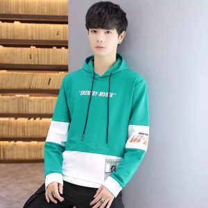 Stylish Color Combined Hoodie