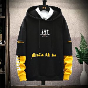 Stylish Color Combined Hoodie