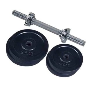 Combo-Pack-of-Four-Piece-Dumbbell-Set-with-Stick-7.5kg-Black-and-Silver-gym-equipment-1