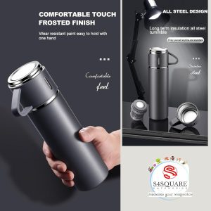 Premium-Stainless-Steel-1-Bottle-3-Mug-Set-500ml-Capacity-12-Hours-Hot-Cold-Gift-Pack-Double-Walled-Vacuum-Flask-Insulated-Bottle-2