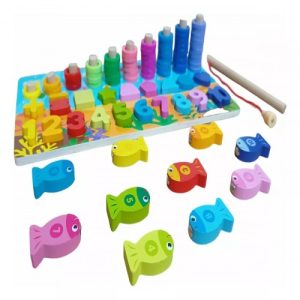 Wooden-Number-Puzzle-Board-Toddler-Educational-Early-Learning-Fishing-Toys-3